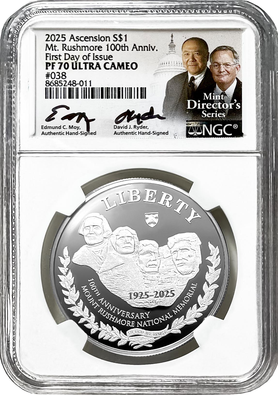 2025 Mount Rushmore 100th Anniversary FDI Silver