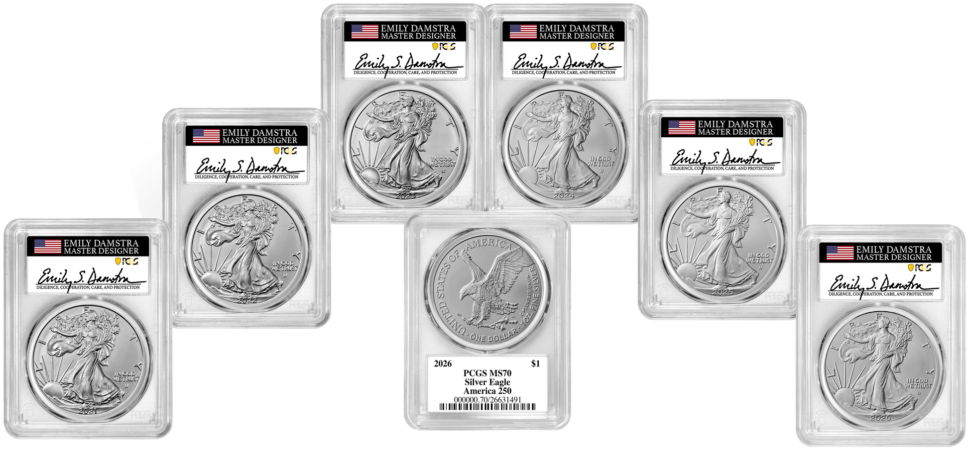 2021-2026 Complete Damstra Silver Eagle Collection