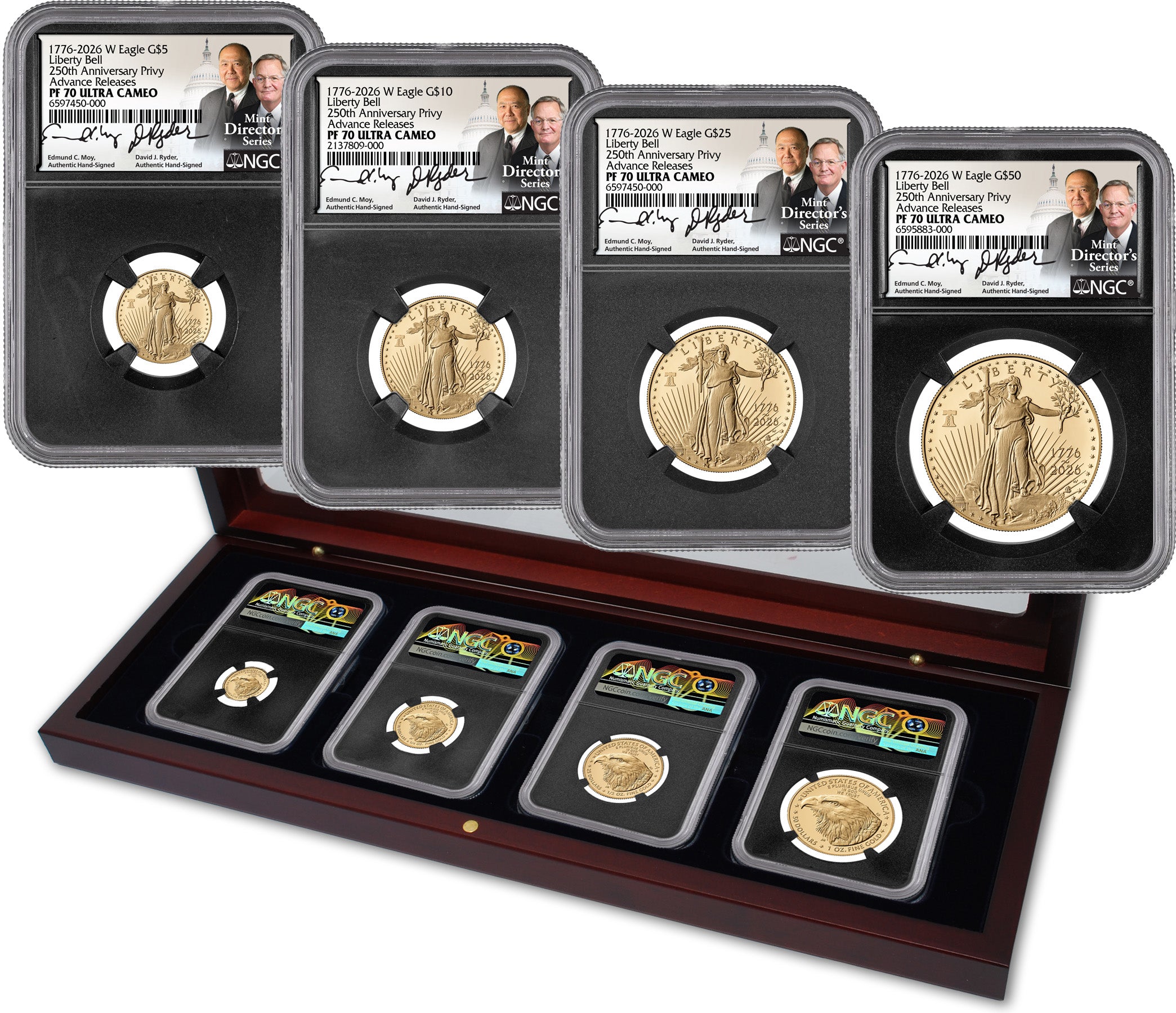 2026 ADV REL 4PC GOLD EAGLE PF70 MOY/RYDER - Westminster Mint