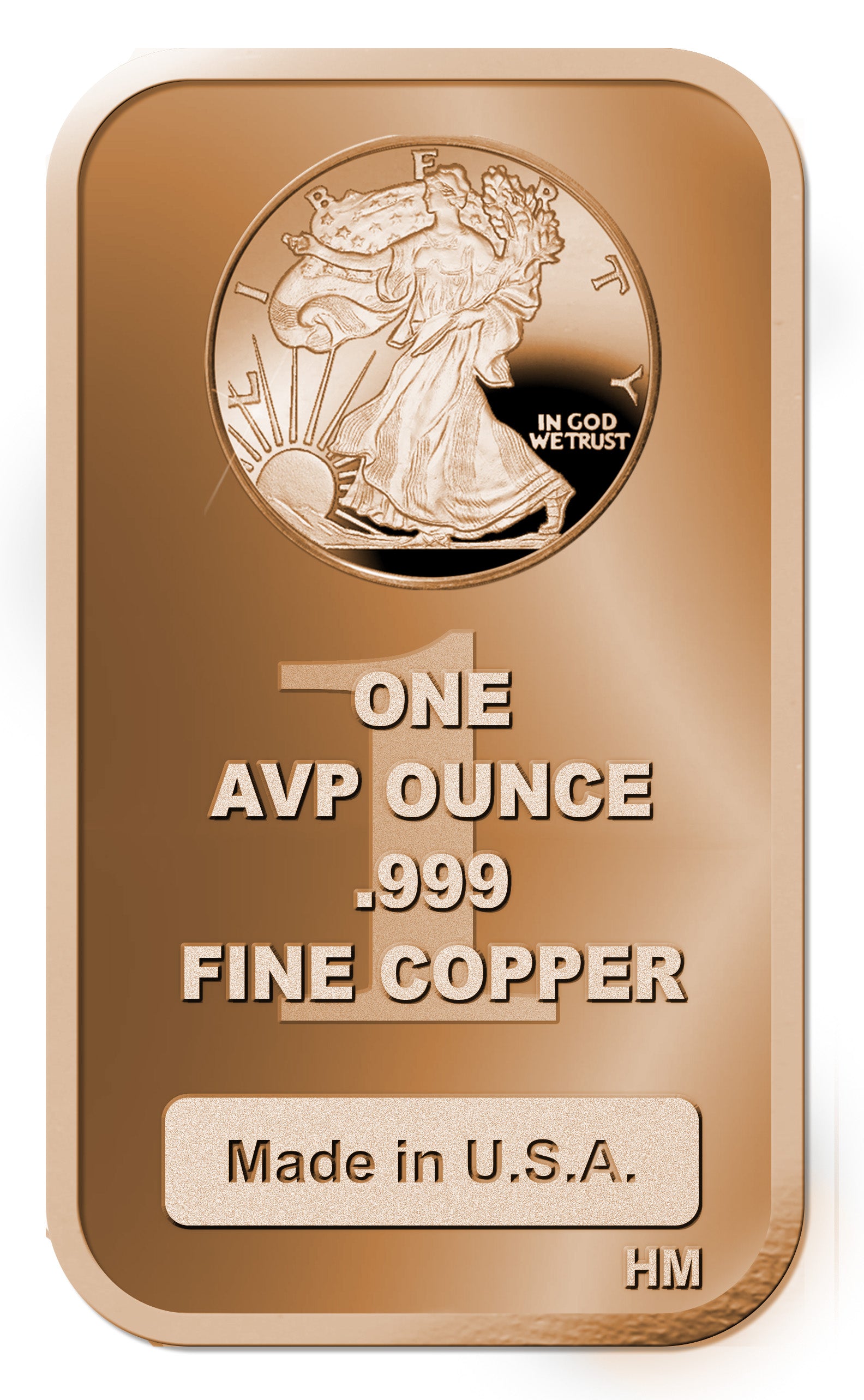 WALKING LIBERTY 1 OZ .999 AVP COPPER INGOT