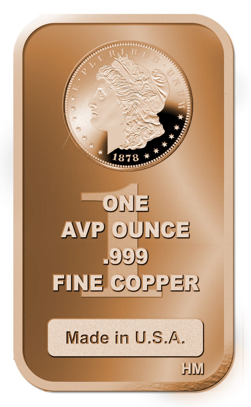 MORGAN 1 OZ .999 AVP COPPER BAR