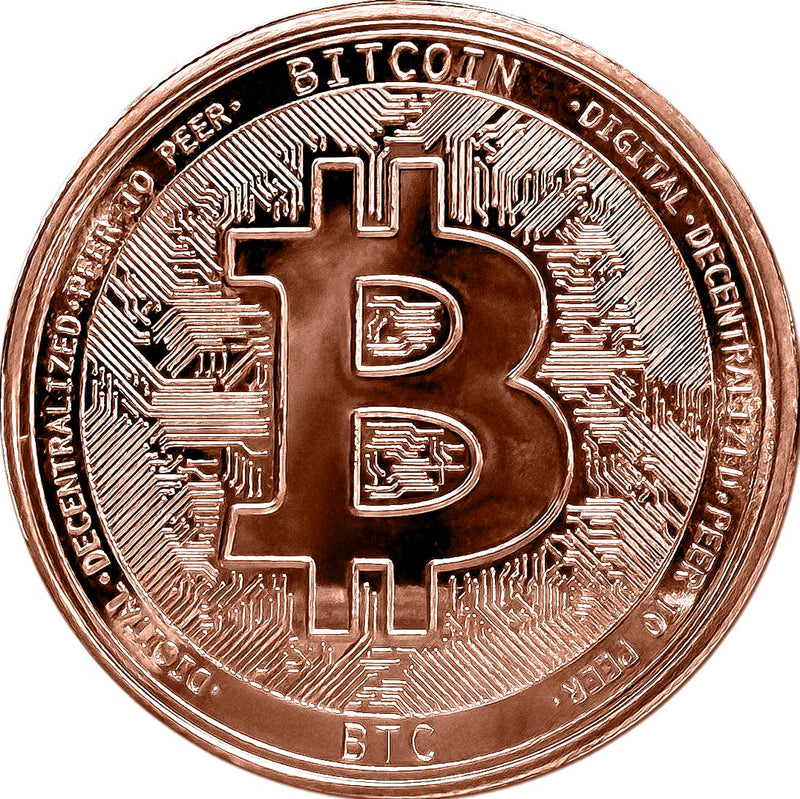 BITCOIN 1OZ AVDP COPPER BULLION ROUND