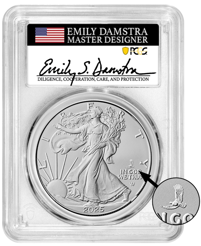 2025 ASE EAGLE PRIVY FIRST DAY ISSUE EMILY DAMSTRA