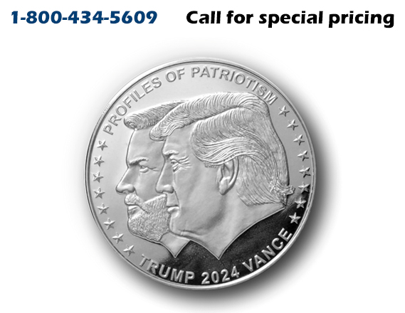 Donald Trump & J.D. Vance 1.5oz (47 grams) .999 Pure Silver Coin