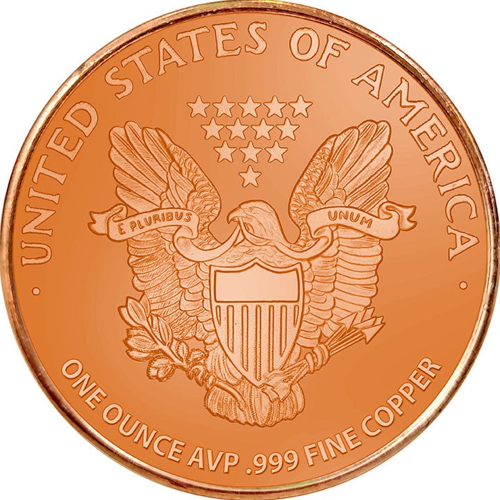 WALKING LIBERTY 1OZ AVDP .999 COPPER ROUND