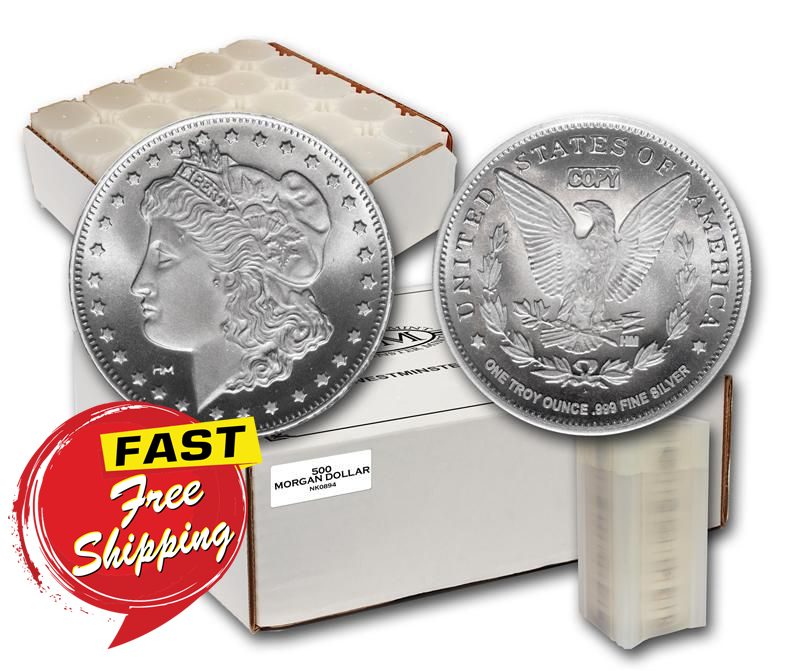Silver Monster Box 500 coins ( Dollar Design)