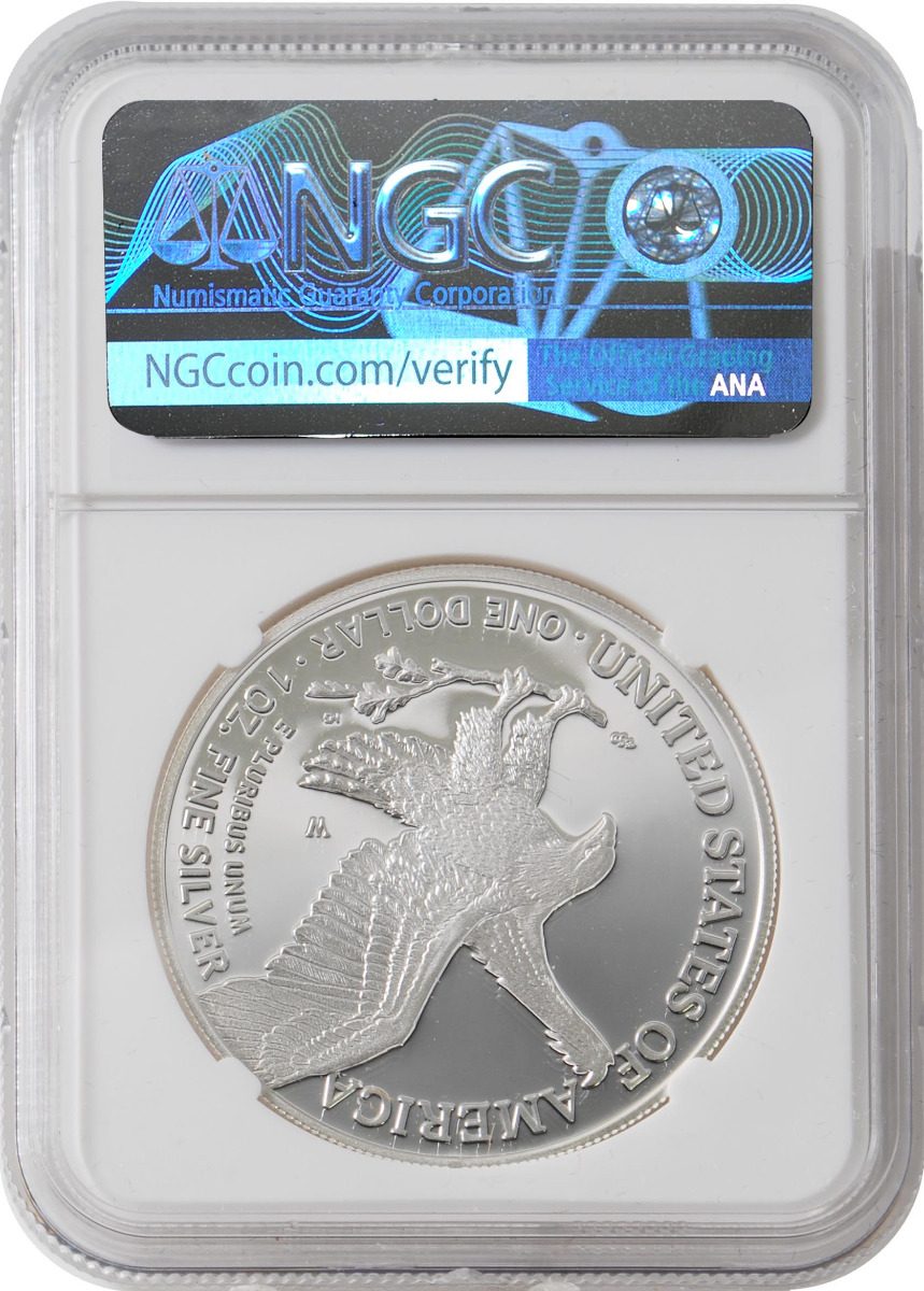 2021 W American Silver Eagle Type 2 NGC PF70 First Releases Guadioso Signature - Westminster Mint