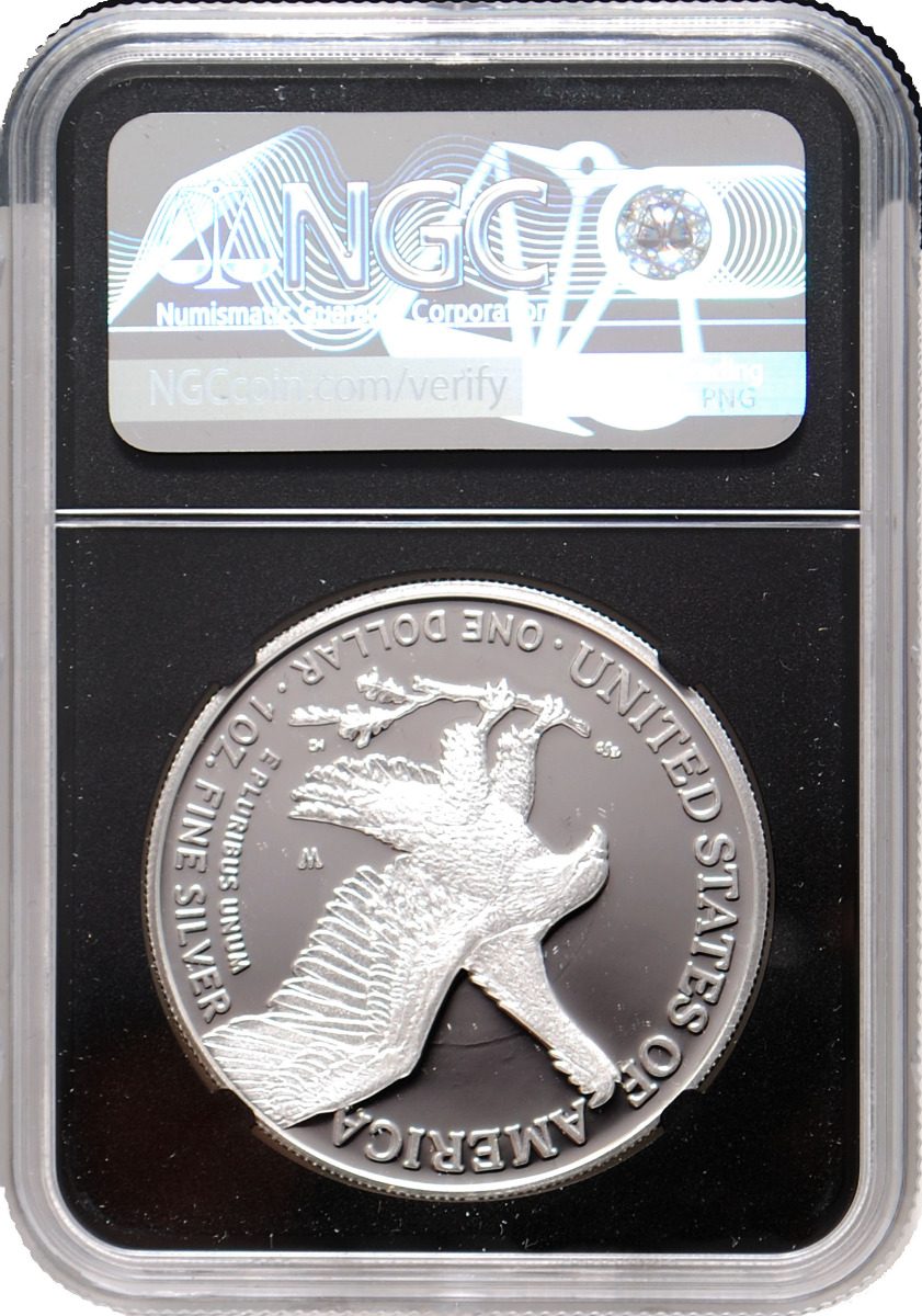 2021 W Silver Eagle NGC PF70 MDS Signed by David Ryder. First Type 2 coin First T2 Advance Release coin