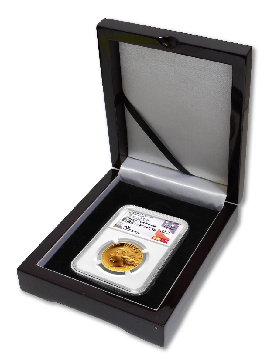 2019 W $100 American Liberty High Relief NGC SP70 WestPoint Mint Hoard John Mercanti Signature - Westminster Mint