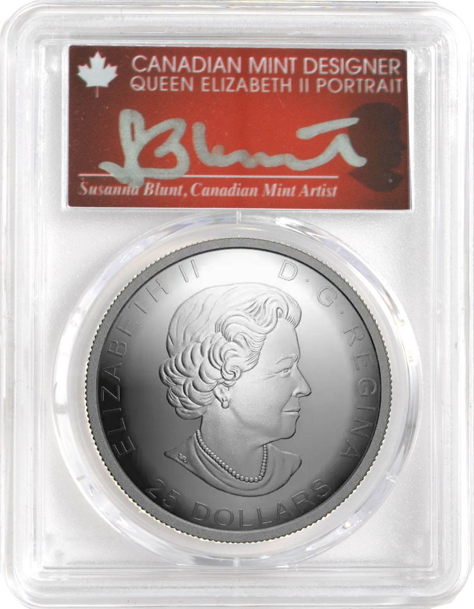 2021 $25 Silver PCGS PR70 DCAM Klondike Pan shaped coin