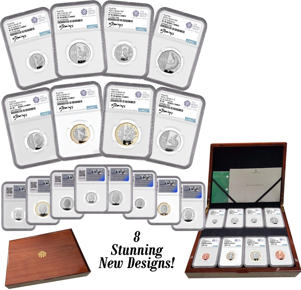 2023 Definitives Royal Mint Silver 8pc Collection NGC PF70 Martin Jen