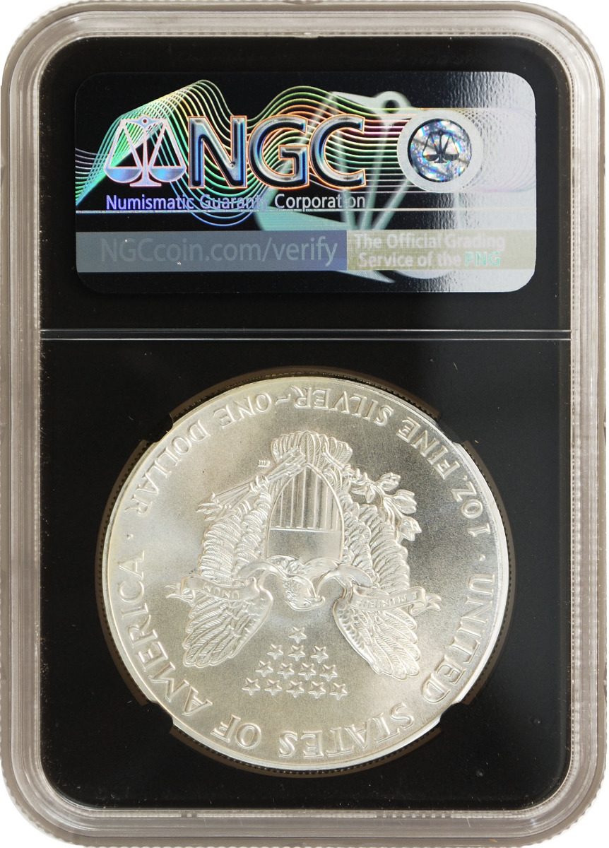 1986 American Silver Eagle NGC MS70 - First Year of Issue - Anna Cabral Signature