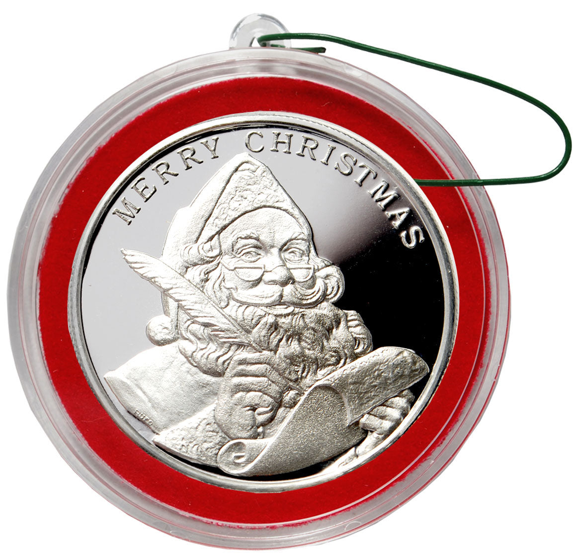 2026 SILVER SANTA CLAUS CHRISTMAS COIN ORNAMENT