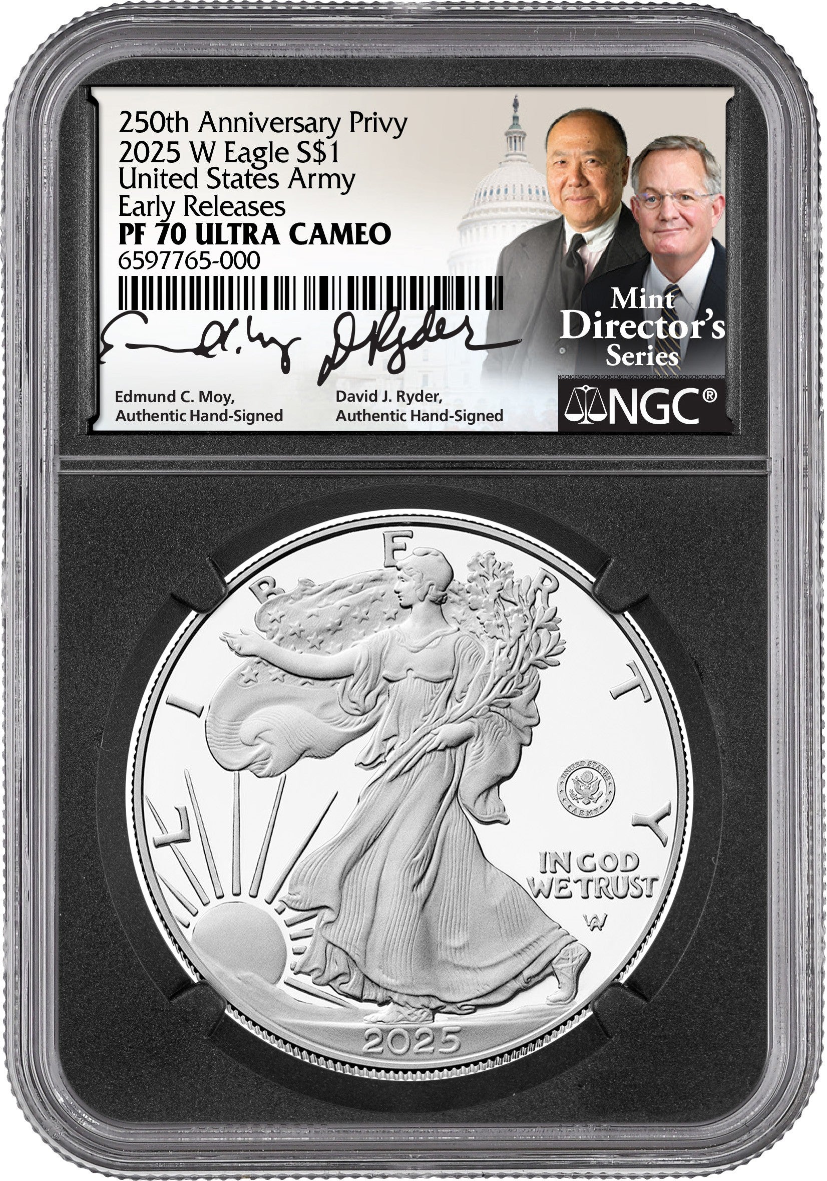 2025 American Silver Eagle – 250th Anniversary Army Privy